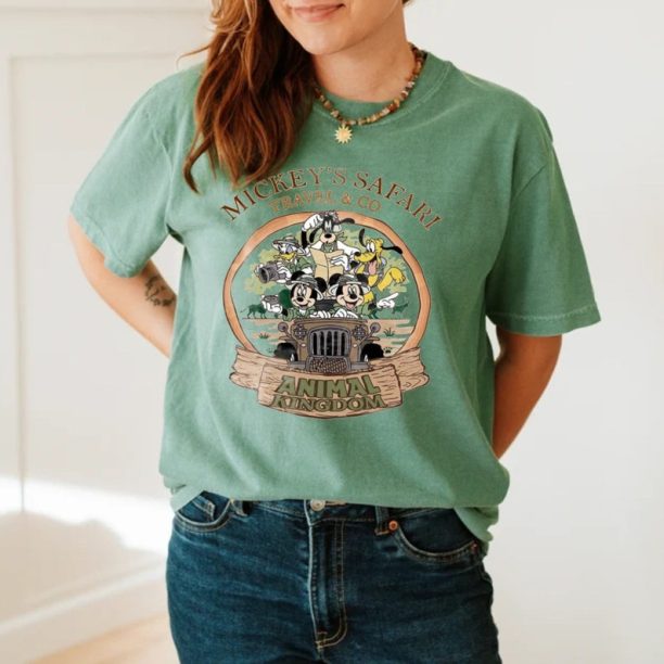 Animal Mickey's Safari Travel & Co Comfort Colors Shirt, Disney Vacation Shirt, Disney Family Trip Shirt, Disney World Shirt