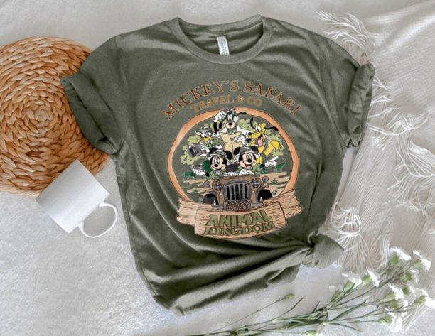 Animal Mickey's Safari Travel & Co Comfort Colors Shirt, Disney Vacation Shirt, Disney Family Trip Shirt, Disney World Shirt