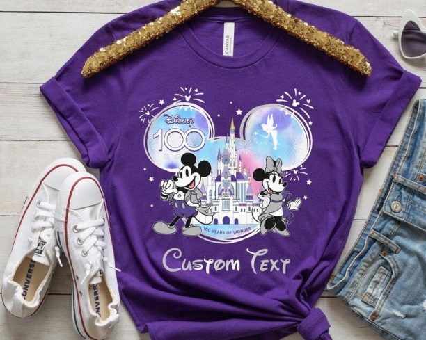 Disney100 Mommy Daddy Family Matching Shirt / Custom Mickey Minnie 100 Years Of Wonder T-shirt