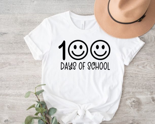 100 Days Of School Shirt, Funny Teacher Shirt, Girls Student Shirt, Teacher Gifts, Cute School Shirts