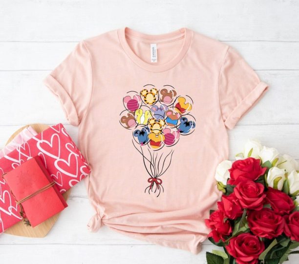 Disney Winnie The Pooh Balloons Comfort Colors® Shirt, Colorful Vacay Shirt, Disney Balloons Shirt, Disney world Shirt