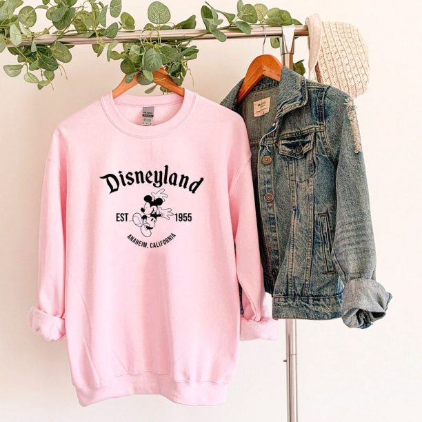 Mickey Disneyland Est 1955 Sweatshirt | Vintage Disneyland Sweatshirt | Unisex Disneyland Sweatshirt