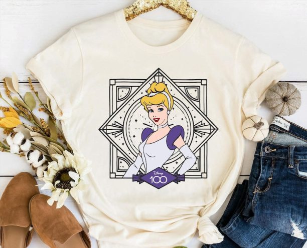 Custom Disney100 Disney Princess Shirt / Disney 100 Years Of Wonder Tee / Disneyland 100th Anniversary Shirt