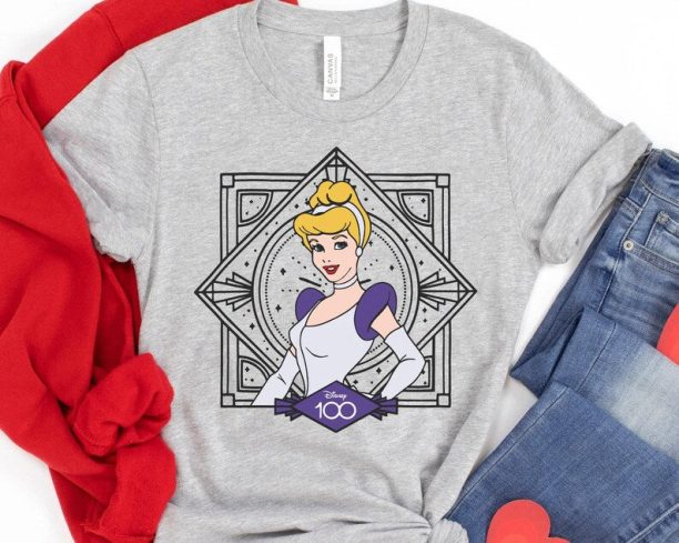 Custom Disney100 Disney Princess Shirt / Disney 100 Years Of Wonder Tee / Disneyland 100th Anniversary Shirt