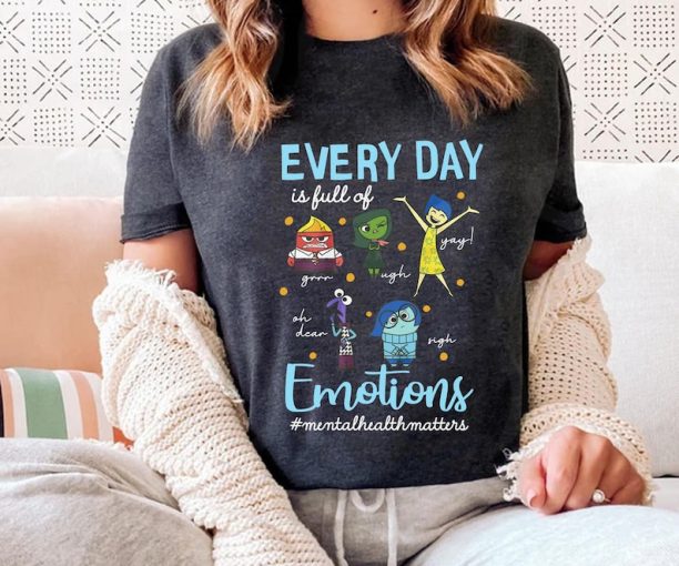 Every Day Emotions Mental Health Matter Shirt / Inside Out Disney T-shirt / Therapist Psychologist / Disneyland Trip