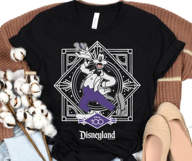 Cute Goofy Disney 100 Years Of Wonder Shirt, Walt Disney Company T-shirt, Disneyland Platinum 2023 Trip 100th Anniversary