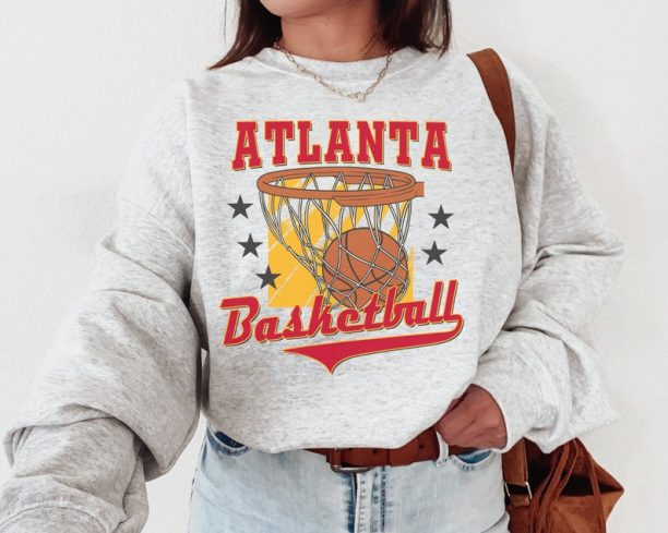 Atlanta Hawk, Vintage Atlanta Hawk Sweatshirt T-Shirt, Atlanta Basketball Shirt, Hawks Shirt, Basketball Fan Shirt