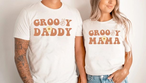 Personalized Groovy Mom And Dad Shirt, Groovy Daddy Shirt, Groovy Mommy Shirt, Groovy Birthday Shirt, Pregnancy Announcement Shirts Hoodie