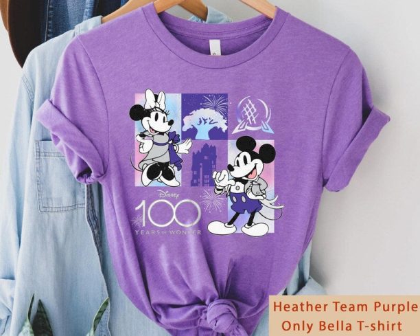 Disney 100 Years Of Wonder Mickey and Minnie Shirt / Walt Disney Company T-shirt / Disneyland Platinum 100th Anniversary