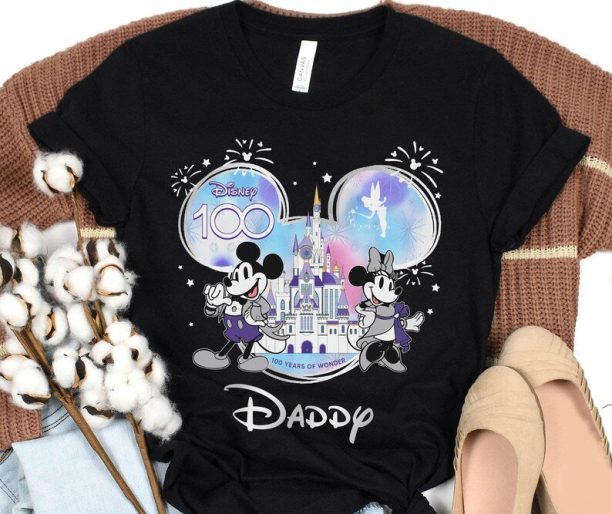 Disney100 Mommy Daddy Family Matching Shirt / Custom Mickey Minnie 100 Years Of Wonder T-shirt