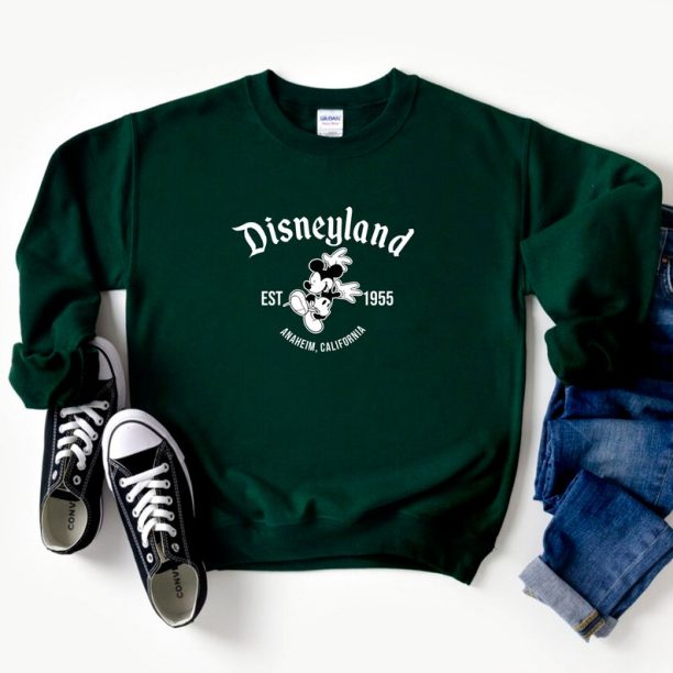 Mickey Disneyland Est 1955 Sweatshirt | Vintage Disneyland Sweatshirt | Unisex Disneyland Sweatshirt