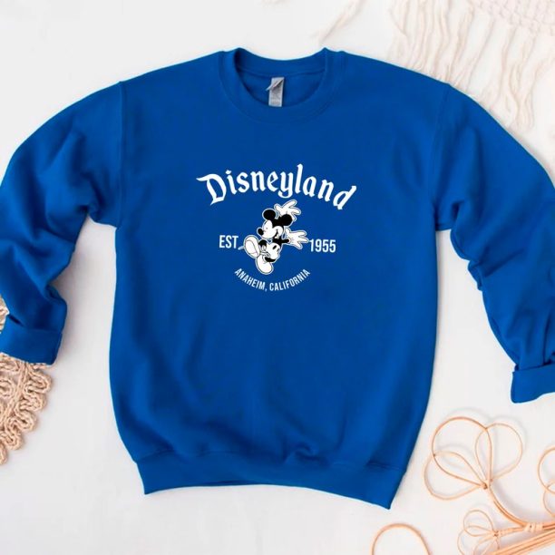 Mickey Disneyland Est 1955 Sweatshirt | Vintage Disneyland Sweatshirt | Unisex Disneyland Sweatshirt