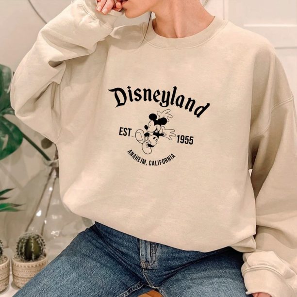 Mickey Disneyland Est 1955 Sweatshirt | Vintage Disneyland Sweatshirt | Unisex Disneyland Sweatshirt