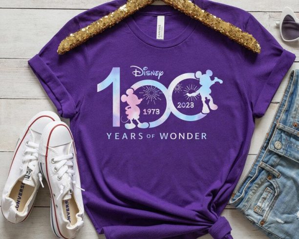 Mickey Mouse Silhouette Disney100 Shirt / Disney 100 Years Of Wonder Tee / Disneyland 100th Anniversary Shirt