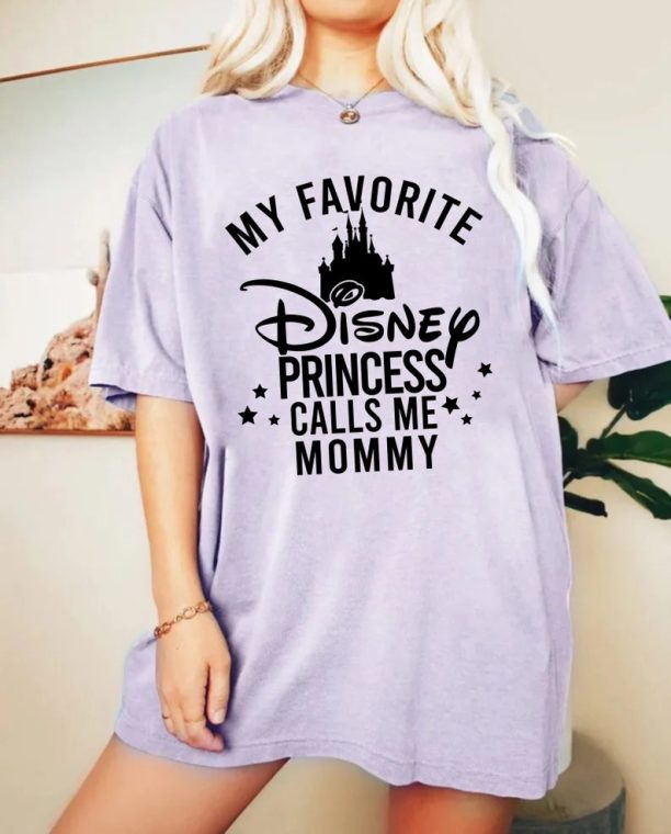 Disney Princess Calls Me Mom Comfort Colors® Shirt, Disney Family Custom Shirt, Disney Trip Shirt, Disneyworld Shirt