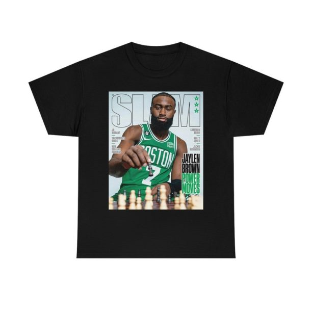 Slam Cover Tee Shirt Boston Celtics Jaylen Brown Power Moves