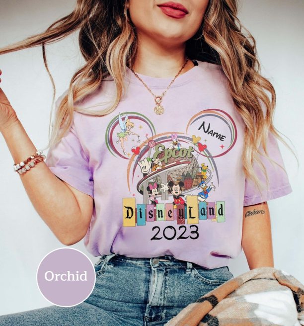 Disneyland 2023 Custome Name Shirt, Mickey and Friends Shirt, Vintage Retro Mickey Mouse shirt, Personalized Disneyland shirt