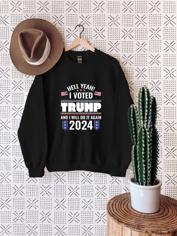 Trump 2024 Sweatshirt, Take America Back Trump, I Voted Trump and I Will Do It Again Sweater, Trump Fans Sweater