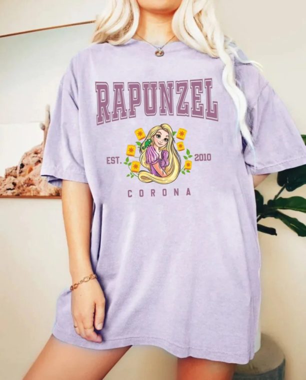 Disney Rapunzel Princess Comfort Colors® Shirt, Disney Girl Shirt, Disney Princess Shirt, Disney Women Shirt