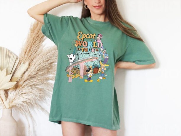 Disney Epcot World Tour 1982 Comfort Colors Shirt, Disney Trip Family Shirt, Disney Group Shirt, Retro Disneyworld Shirt