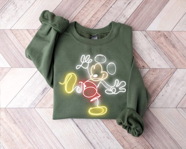 Disney Sweatshirt - Disney Sweater for Women - Disney Ear Shirt - Women's Unisex Disney T-Shirt - Disney Mickey Shirt