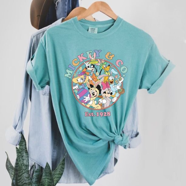 Disney Mickey & Co Happy Easter Comfort Colors® Shirt, Mickey and Friends Easter Shirt, Disney World Shirt