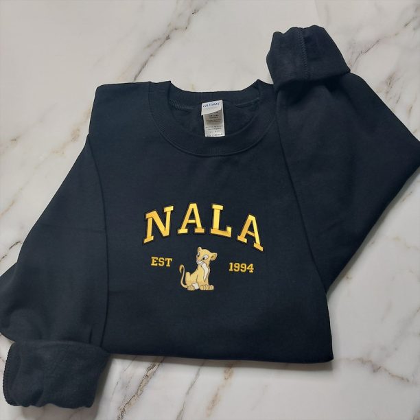 Simba and Nala Couple Sweater, Cartoon Embroidered Sweatshirts, Trending Crewneck, Vintage shirt