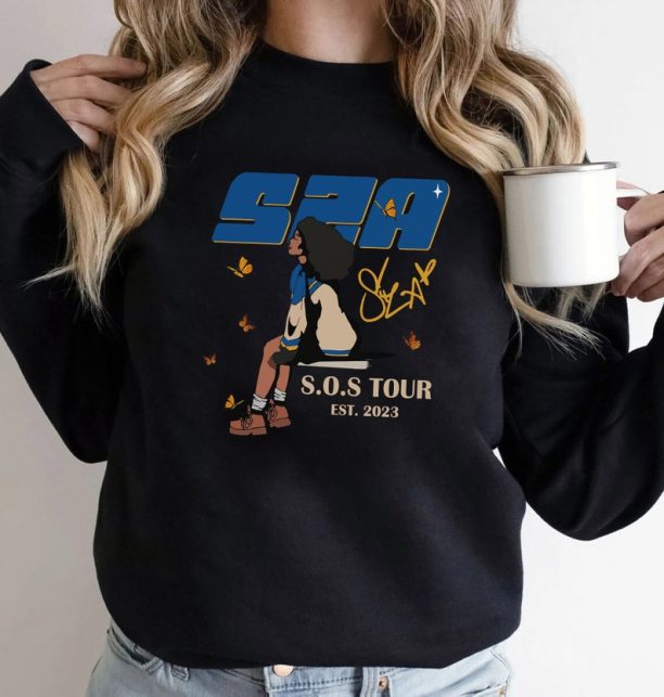 SZA SOS Tour T-shirt| SOSTour Columbus Sweater for womens | Sza Merch 2023 Shirt| Sza North American Tour Merch