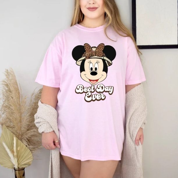 Mickey Minnie Best Day Ever Comfort Colors Shirt, Leopard Mickey Minnie Shirt, Retro Disney Couple Shirt,