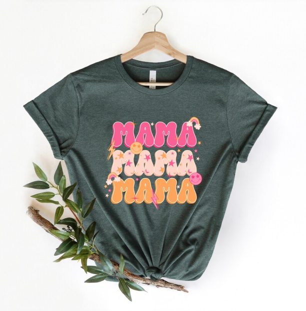 Retro Mama Shirt, Summer Mama Shirt, Boho Mama Tee, Girl Mom Shirt, Mommy Shirt, Gift for Mom, Mothers Day,Mom Life Shirt,Mom to be Shirt