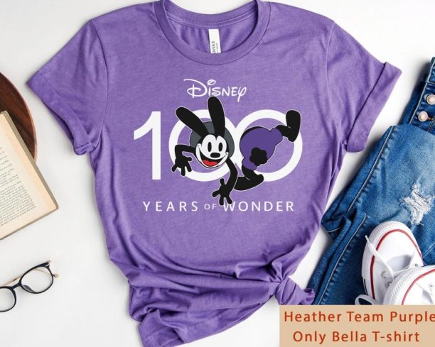 Funny Oswald The Lucky Rabbit Disney100 Shirt / Disney 100 Years Of Wonder Tee / Walt Disney Company T-shirt