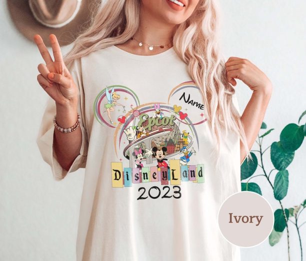 Disneyland 2023 Custome Name Shirt, Mickey and Friends Shirt, Vintage Retro Mickey Mouse shirt, Personalized Disneyland shirt