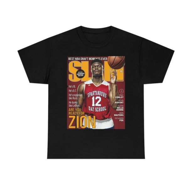 Zion Williamson Duke Basketball NBA Slam Cover Tee Shirt