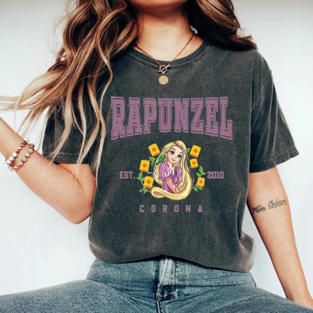 Disney Rapunzel Princess Comfort Colors® Shirt, Disney Girl Shirt, Disney Princess Shirt, Disney Women Shirt