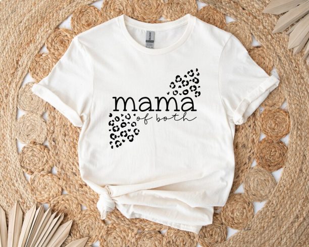 Mama of both Shirt, Leopard Mom Shirt, Toddler Mom Shirt, Boy Maker Shirt, Shirt For Girl Maker, Mom Life Shirt, Gift For Sibling Mom