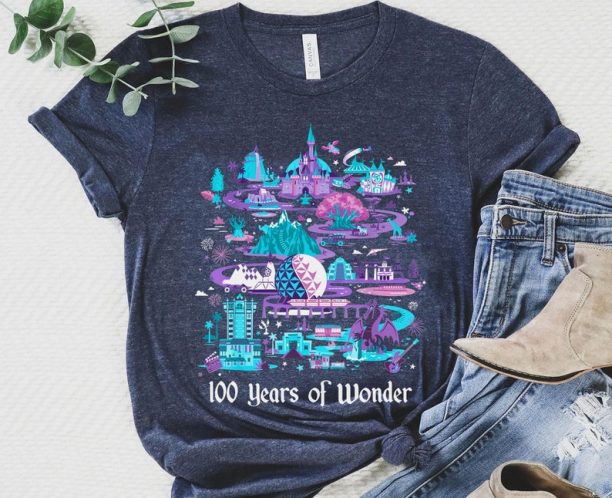 Disney Parks 100 Years Of Wonder Shirt / Disney Platinum Celebration Shirt / Disney 100th Anniversary