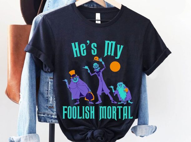 Hitchhiking Ghosts My Foolish Mortal Couple Shirt / The Haunted Mansion Disney Couple Matching T-shirt / Walt Disney World