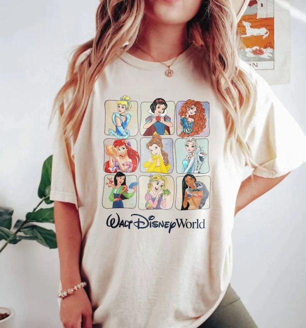 Disney Princess Disneyworld Comfort Colors® Shirt, Retro Disney Princess Shirt, Disney Family Trip Shirt, Disneyland Shirt