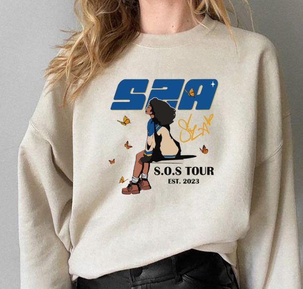 SZA SOS Tour T-shirt| SOSTour Columbus Sweater for womens | Sza Merch 2023 Shirt| Sza North American Tour Merch