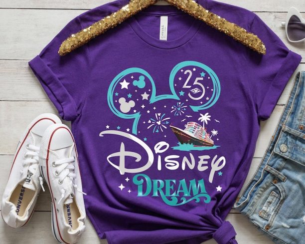 Mickey Disney Fantasy Dream Wonder Wish Magic Shirt / 25th Silver Anniversary At Sea / Disney Cruise Line / Family Matching