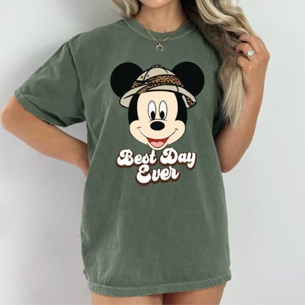 Mickey Minnie Best Day Ever Comfort Colors Shirt, Leopard Mickey Minnie Shirt, Retro Disney Couple Shirt,