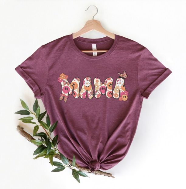 Floral Mama Shirt, Retro Mama Shirt,Mommy Shirt,Gift for Mom,Gift for Her,Mothers Day,Mom Life Shirt,Mom to be Shirt, Mom Life,Mother Life