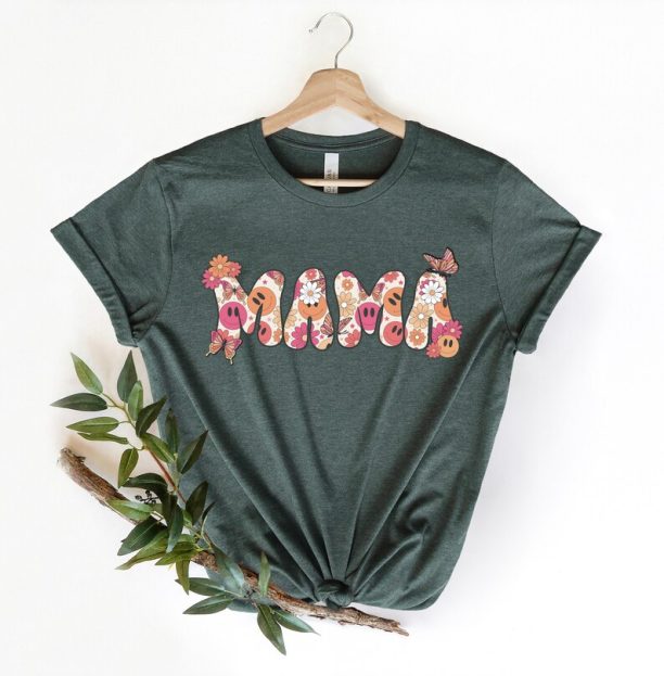 Floral Mama Shirt, Retro Mama Shirt,Mommy Shirt,Gift for Mom,Gift for Her,Mothers Day,Mom Life Shirt,Mom to be Shirt, Mom Life,Mother Life