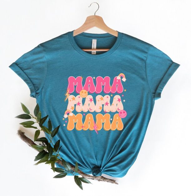 Retro Mama Shirt, Summer Mama Shirt, Boho Mama Tee, Girl Mom Shirt, Mommy Shirt, Gift for Mom, Mothers Day,Mom Life Shirt,Mom to be Shirt