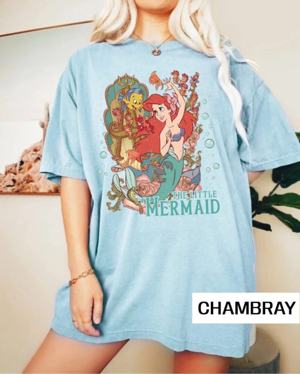 Disney The Little Mermaid Comfort Colors® Shirt, Ariel Princess Shirt, Vintage Disney Princess Shirt, Disneyworld Shirt