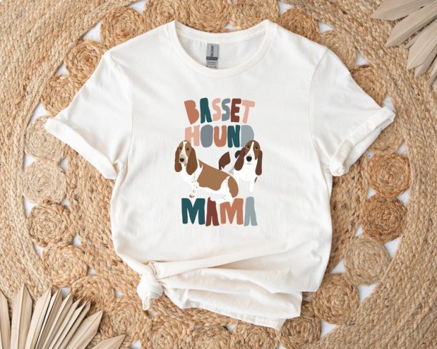 Basset Hound Mama Shirt, Basset Hound shirt, Basset Hound Mom, Basset Hound dog Gifts, Basset Hound Tee, Dog Mama Gifts