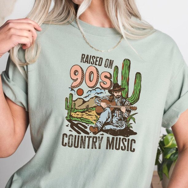 Raised on 90s Country Shirt, Comfort Colors, Country Music Lover Shirt, Country Concert T-shirt, Retro , Western T-Shirt