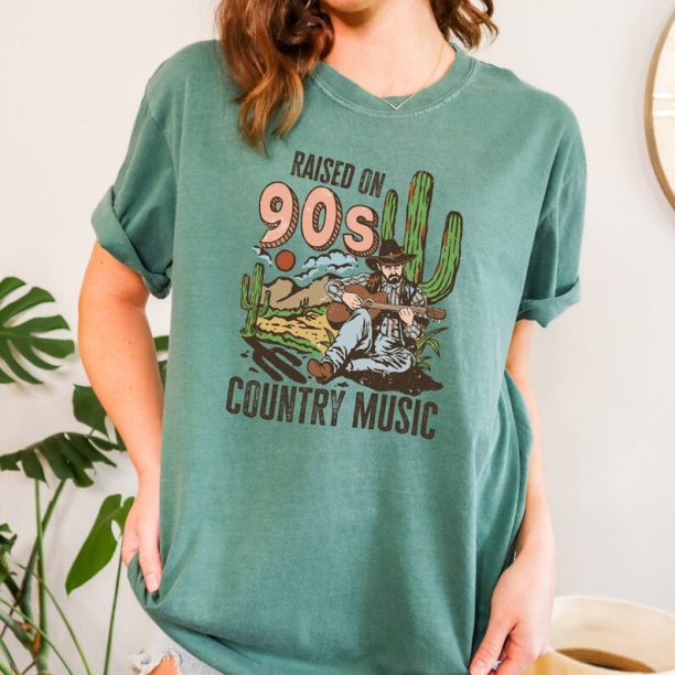 Raised on 90s Country Shirt, Comfort Colors, Country Music Lover Shirt, Country Concert T-shirt, Retro , Western T-Shirt