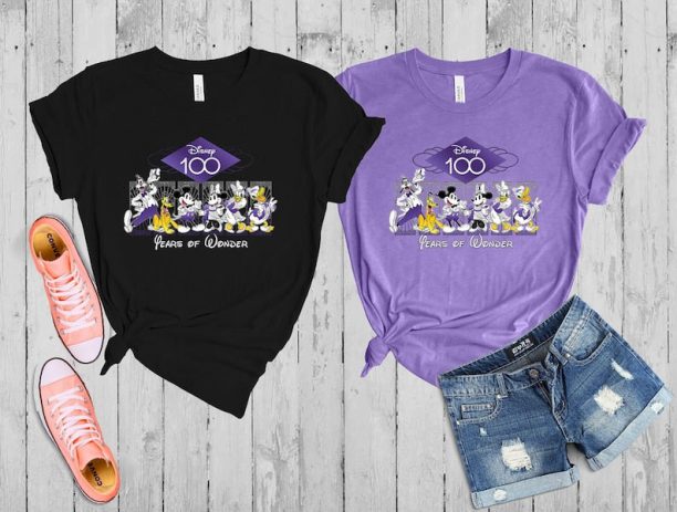 Disney 100 Years of Wonder Shirt For Men Women, Disney 100th Years Celebration T-shirt Disney Couple Tees