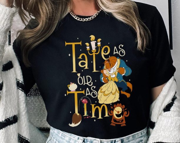 Beauty And The Beast Tale As Old As Time Shirt / Belle LumiŠre Cogsworth Mrs. Potts Chip T-shirt / Walt Disney World